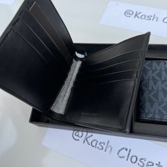 Michael kors Men Wallet Card Case Gift box set Admiral Multi - Picture 4 of 6